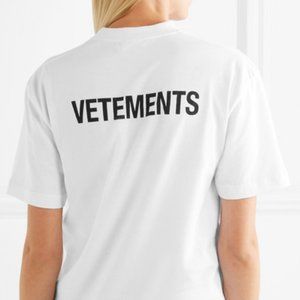 VETEMENTS Printed cotton-jersey tshirt
